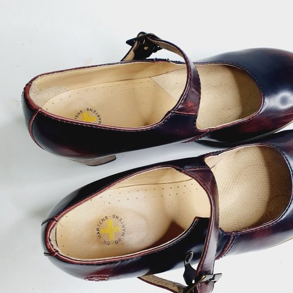 Dr Martens Diva Marlena 8 UK 10 US Leather High Heel Shoes Cherry Red RARE - Picture 10 of 12